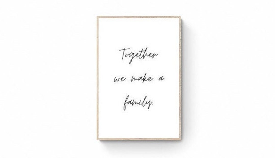 Family Quote Typography Print: Inspirational Saying (digital Download ...