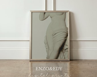 Ancient Rome Sculpture Print: Warm Clay Torso (Digital Download)