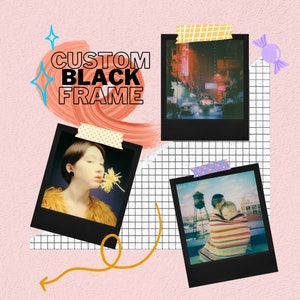 Black Frame Custom Polaroid Photo Print | Any Digital Image on Polaroid | Authentic Polaroid Film | Perfect Gift for Loved Ones