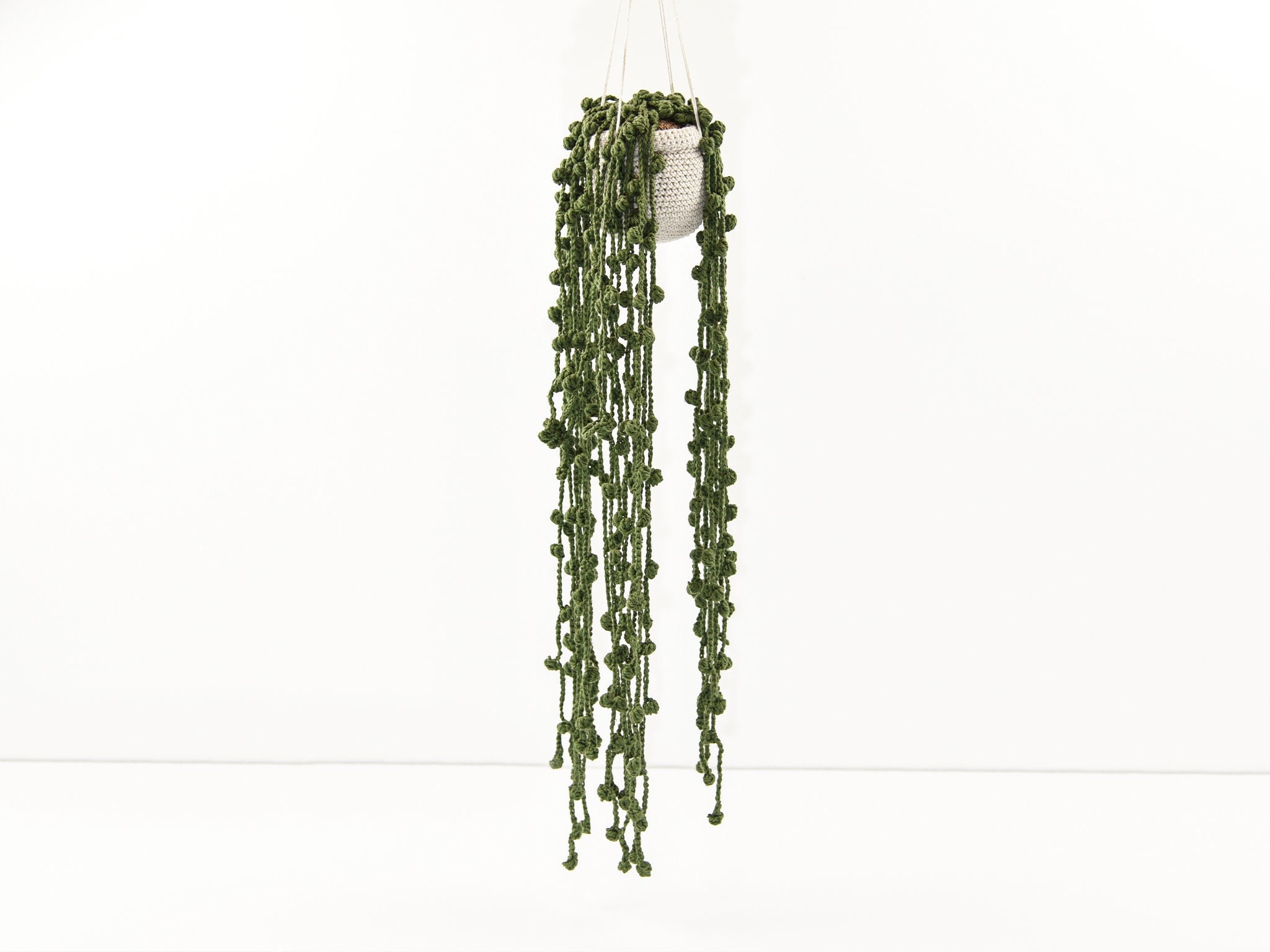 Gehäkelte Topfpflanze String of Pearls