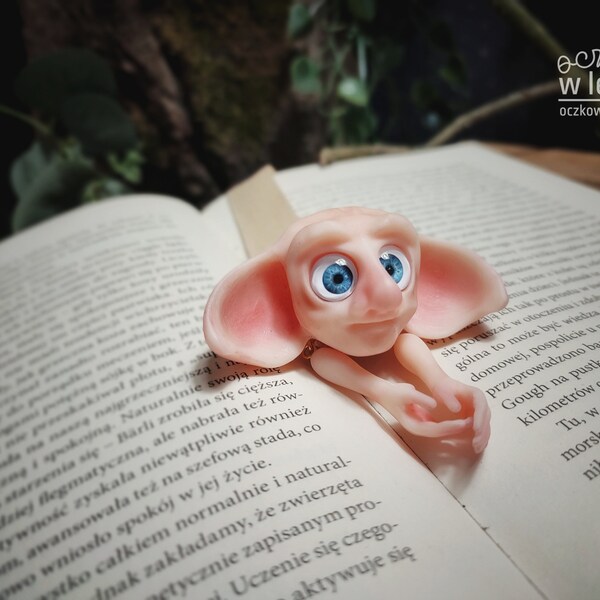 Epoxy Clay Cute 3D Bookmark - Elfe mignon, inspiré de la mythologie slave, drôle, époxy, unique, cadeau de livre pour un lecteur, Bookstagram