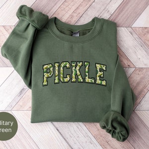 Suéter para amantes de los pepinillos Sudadera de pepinillos Suéter para amantes de la comida Suéter divertido de pepinillos Regalo para amantes de los pepinillos Sudadera universitaria para amantes de los pepinillos imagen 1