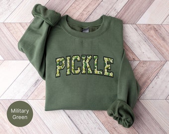 Pickle Lover Sweater Pickle Sweatshirt Foodie Sweater Funny Pickle Sweater Pickle Lover Gift Pickle Lovers Sweat Varsity Sweatshirt