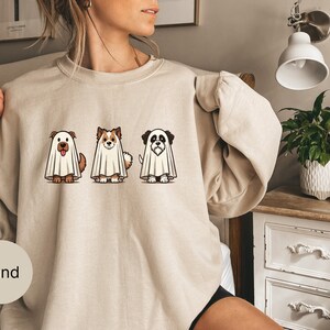 Halloween Dog Sweatshirt Ghost Sweatshirt Halloween Crewneck Halloween Sweater Halloween Boo Halloween Sweater Fall Sweatshirt Fall Vibes