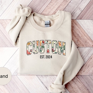 Custom Crewneck Custom Sweatshirt Personalized Sweater Varsity Sweatshirt College Letters University College Sweatshirt Customize Sweater