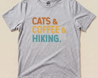 Cats Coffee Hiking Shirt