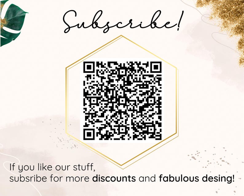 a qr code with a picture of a plant in the background