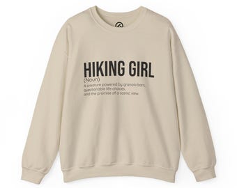 Sudadera con la definición de chica excursionista