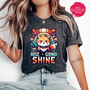 Rise Grind Shine Inspirational Shirt Shirts For Women Motivational Shirt Self Growth TShirt Women&#39;s Positivity