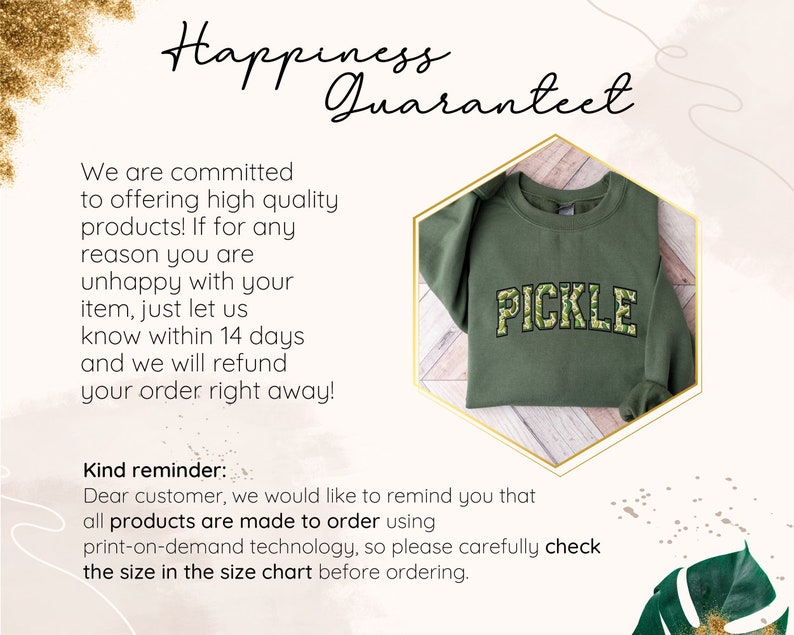 a green shirt with the word pickle on it