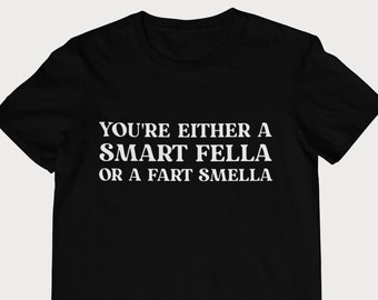 Camiseta Are You A Smart Fella ou Fart Smella – Tamanho unissex e feminino. Camisa engraçada do meme. Escolha de múltiplas cores