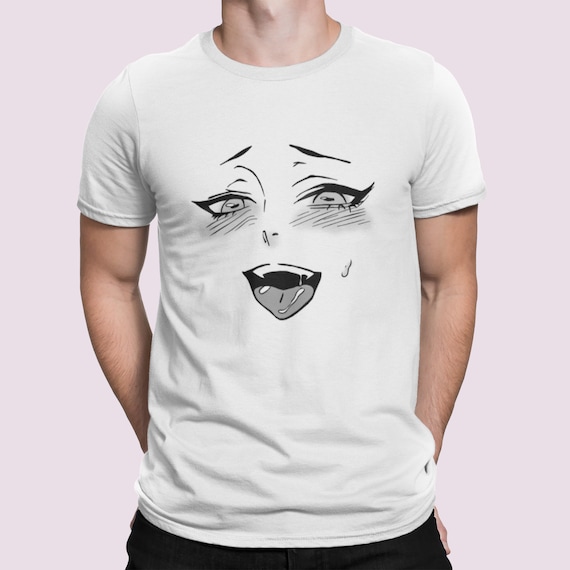ahegao dress shirt Ahegao Shirt, Anime Face Shirt, White Unisex and Ladies Shirt, Multiple Colors, Meme T-shirt, Graphic Tees, Sarcastic Shirt
