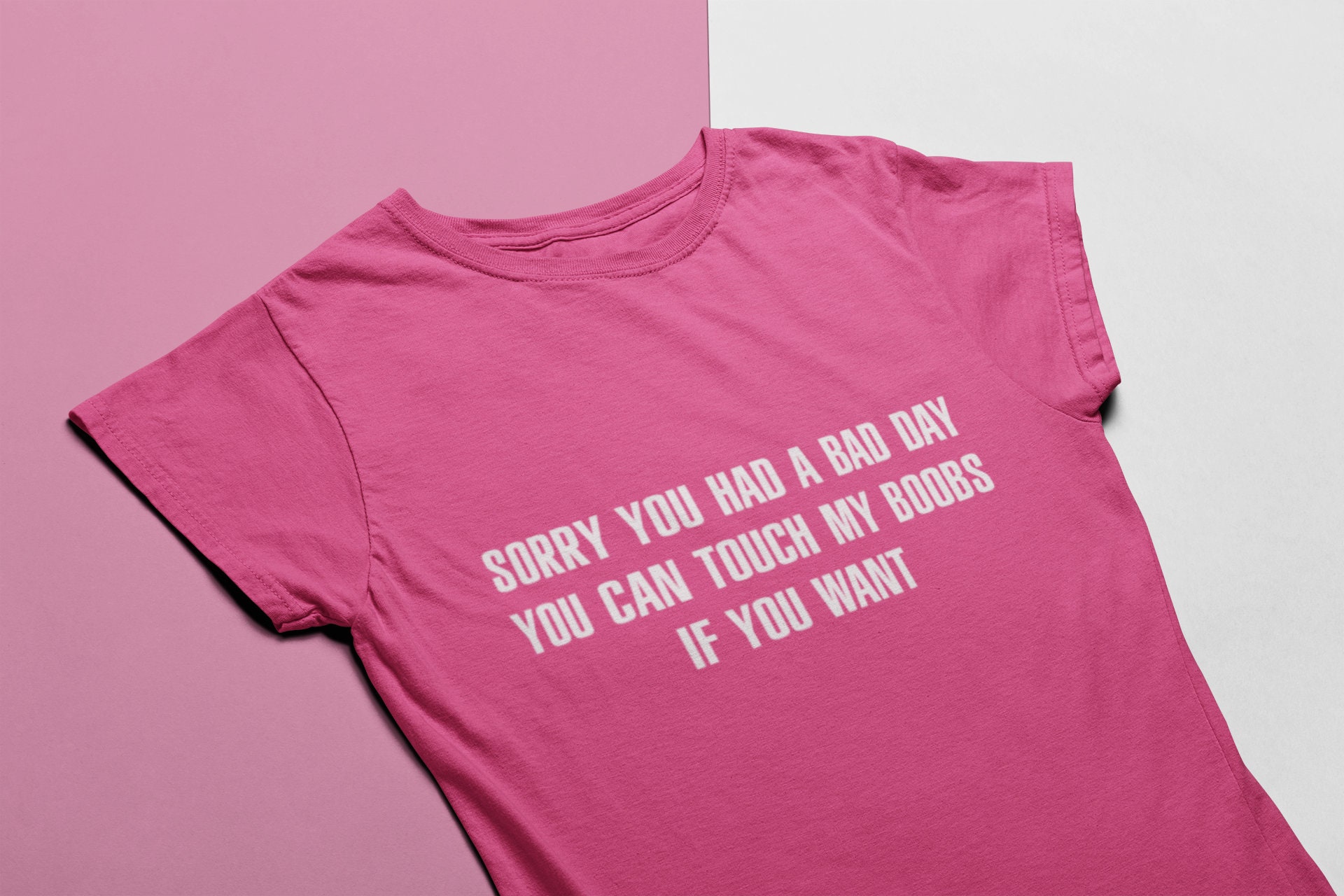 T-shirt Unisex 'Sorry You Had A Bad Day' – Cotone, Stampa Grafica, Girocollo