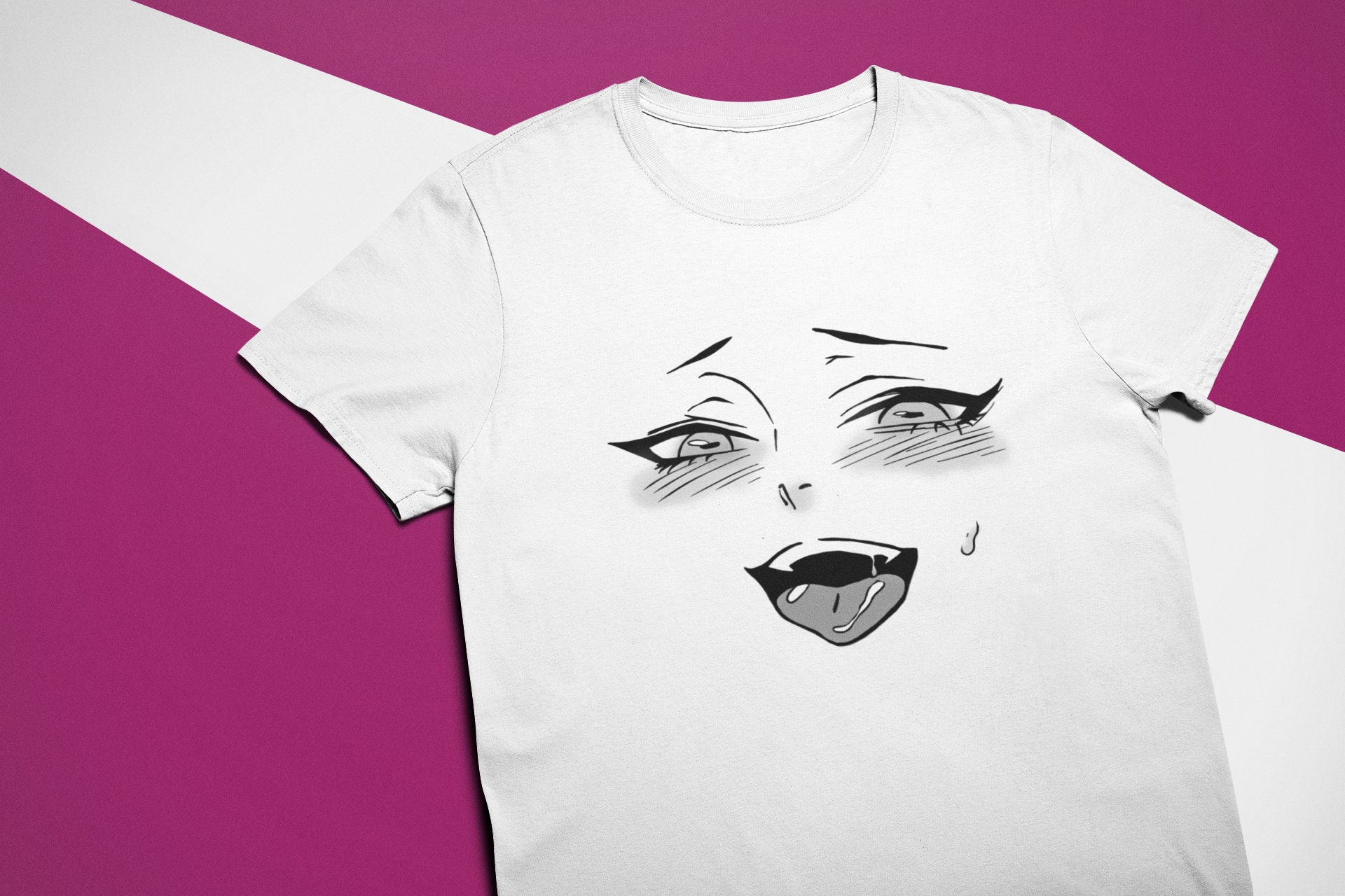 ahegao dress shirt Ahegao Manga Collage Beach Wear Aloha Style For Men And Women Button Up Hawaiian Shirt