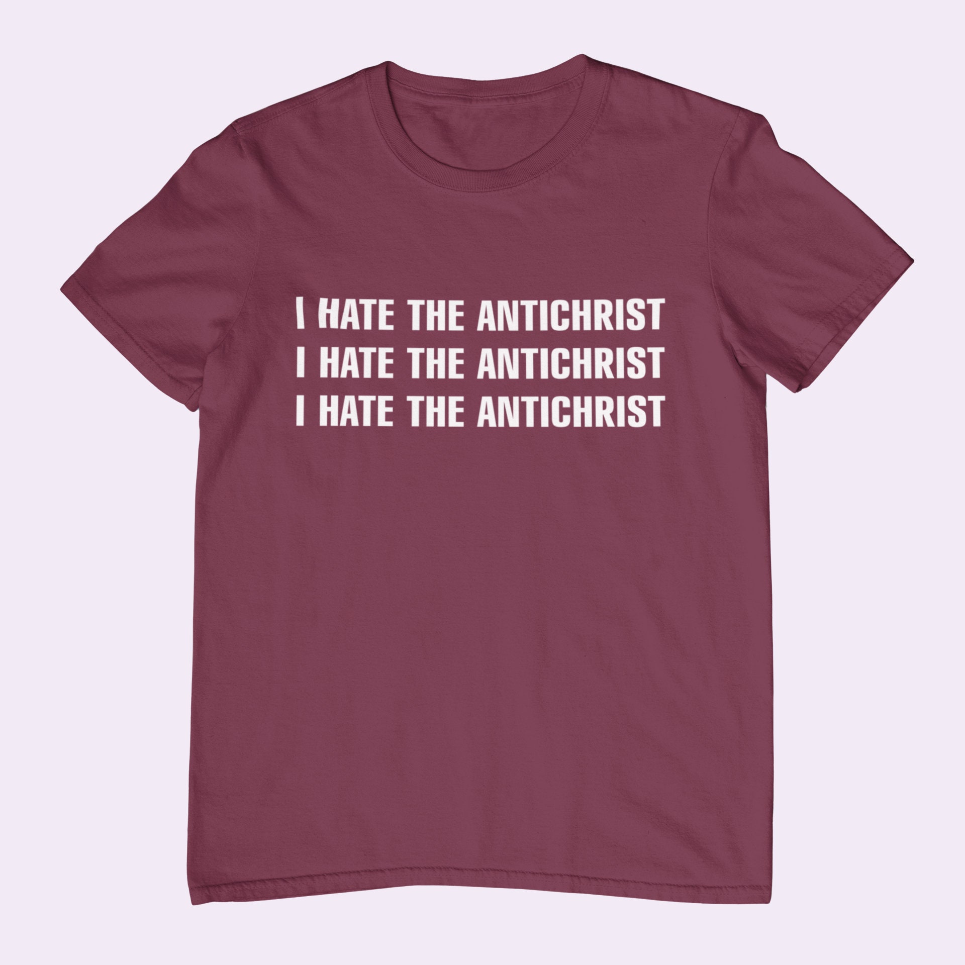 I Hate the Antichrist shirt / Trollface schizo meme shirt / Funny shirt / Gift Etsy México