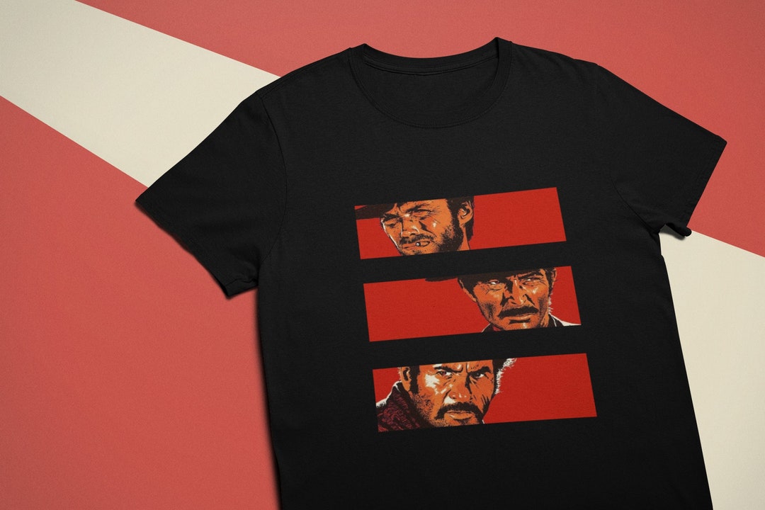 Il buono, il brutto e il cattivo film/spettacolo, t-shirt unisex,  variazioni