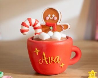 Personalized Mug Trinket Dish: Handmade Resin Desk Decor