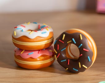 Donut Fidget Schieber | Befriedigend Snappy Magnet Fidget | Haptisch oder Lautlos | Kleiner 3D Gedruckter Fidget Slider | Sensorische, Stress Relief Fidget