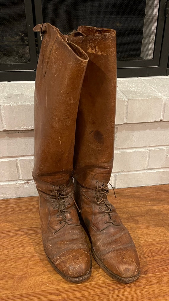 1920’s Leather Riding Boots/Field Boots - image 2