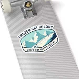 Star Wars Hoth Frozen Ski Colony Sticker Vintage Decal Mountain Badge Laptop Water Bottle afbeelding 6