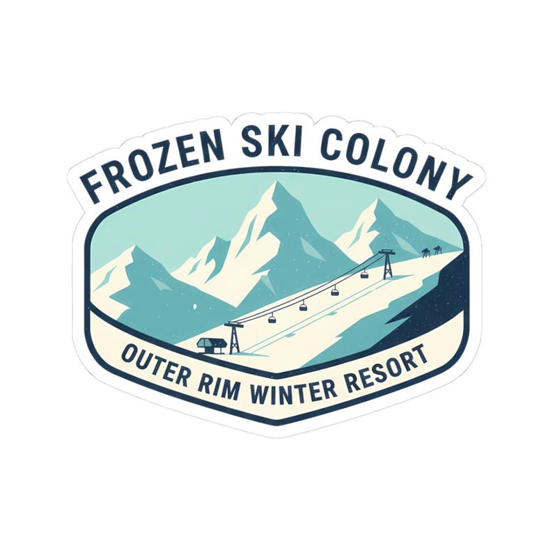 Star Wars Hoth Frozen Ski Colony Sticker Vintage Decal Mountain Badge Laptop Water Bottle afbeelding 2