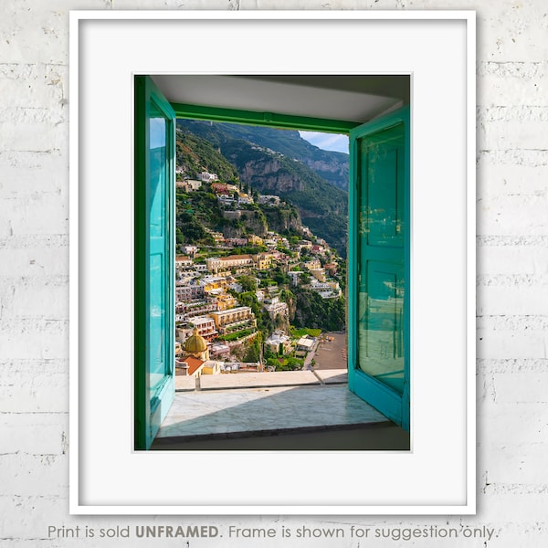 Amalfi Coast "Morning in Positano" Photo Print, Italy Fine Art Photography, Landscape, Mediterranean, Gallery-Quality Print