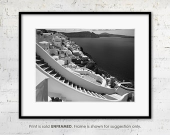 Santorini "Heavenly Ascent" Original Photo Print, Greece Landscape Photography, Exhibition Quality