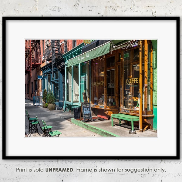 NYC "Once Upon a Tart" Sullivan Street Photo Print, Historic New York, Sidewalk Cafe Storefront, Fine Art Photography, Gallery Quality Print