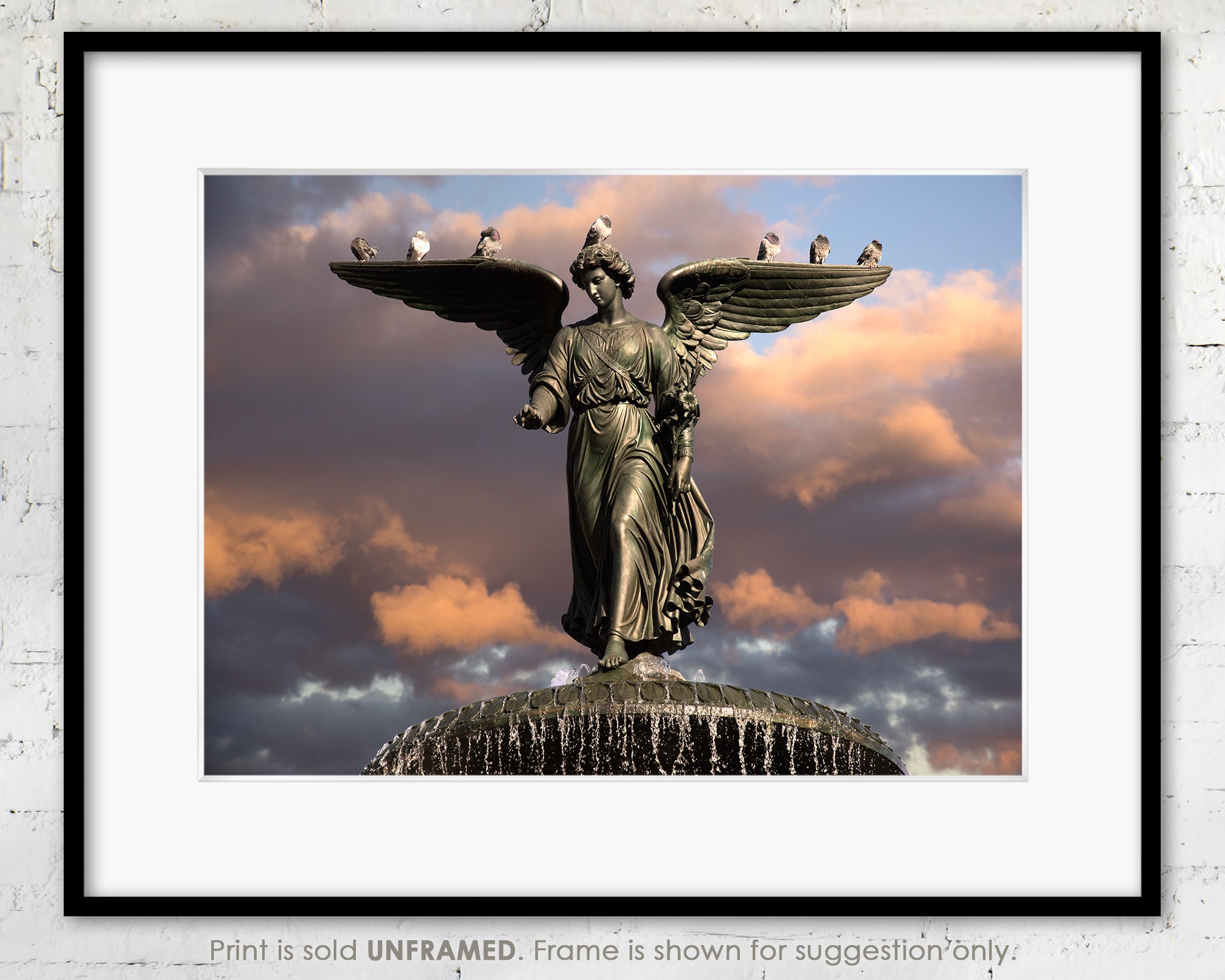 New York City, Manhattan, Central Park, Angel of the Waters Fountain,  Bethesda Terrace