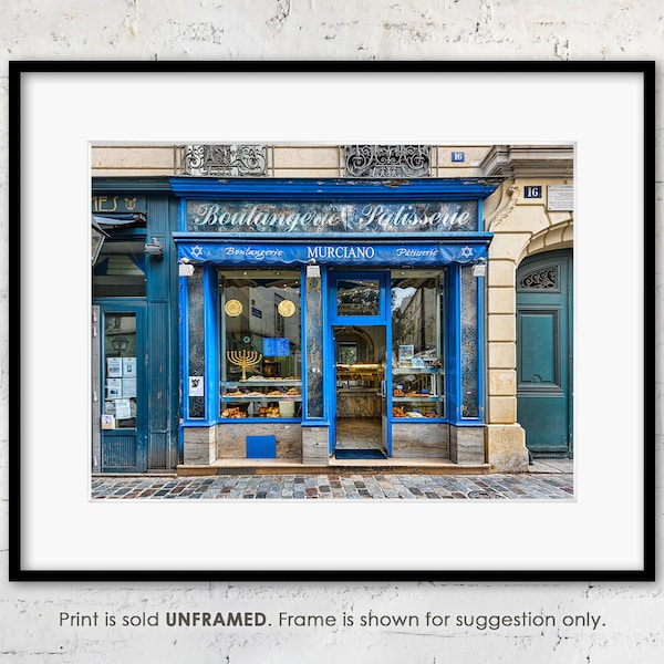 Paris Photo Print "Murciano Boulangerie-Patisserie", Le Marais Storefront, Judaica Print, Jewish Bakery of Paris Fine Art Photography