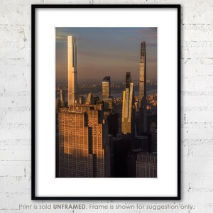 Impresión de rascacielos, rascacielos de la ciudad de Nueva York, impresión de bellas artes de la arquitectura de Nueva York, arte mural de Nueva York, fotografía de viajes