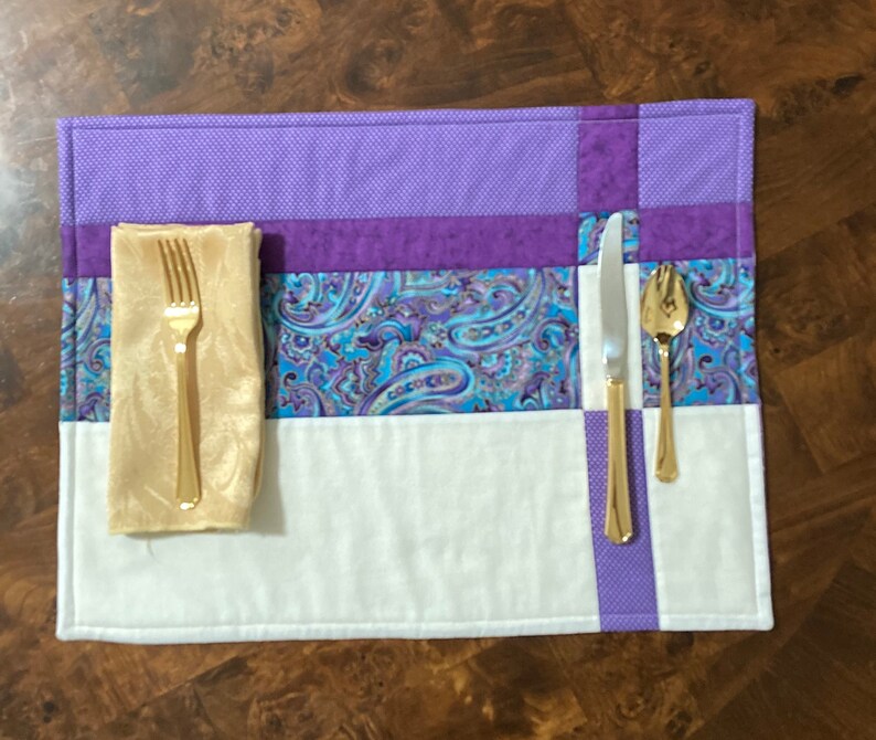 Shades of Purple Placemat Sets of 2 Etsy