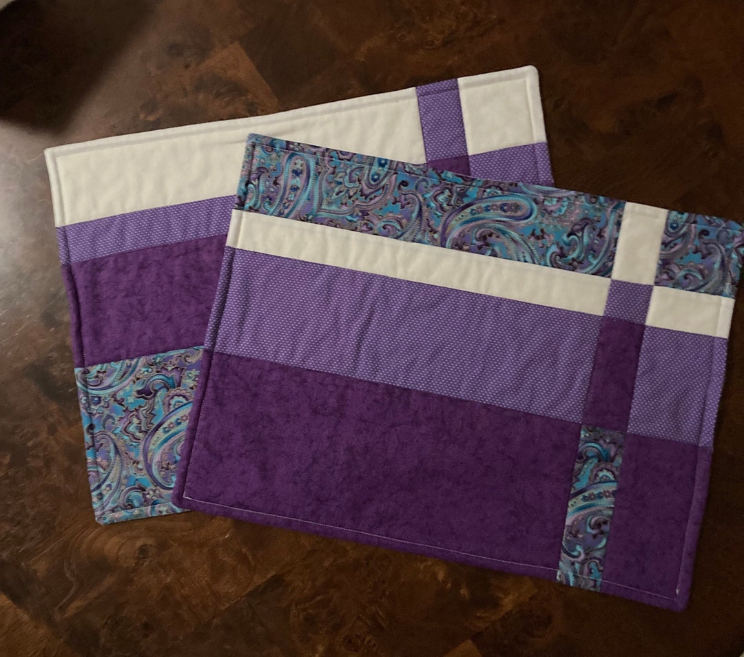 Shades of Purple Placemat Sets of 2 Etsy