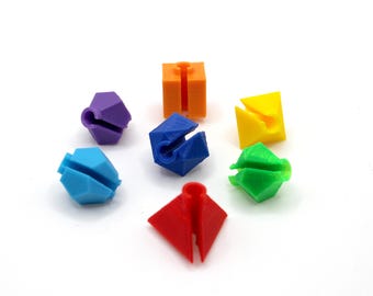 Juego de dados DnD con cuentas de radio