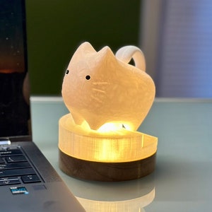Super Cute Chubby Fat Cat Handmade Lamp - LED light - Free Shipping! - Cat Lover | Adorable | Hello Kitty | Fun Gift | Gift for Girlfriend