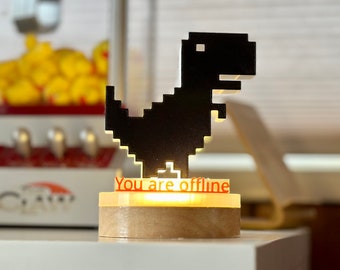 Google Chrome Dinosaur Run Lamp - LED light - Free Shipping! - Dino | No internet | Offline | Don’t Panic | Dino run