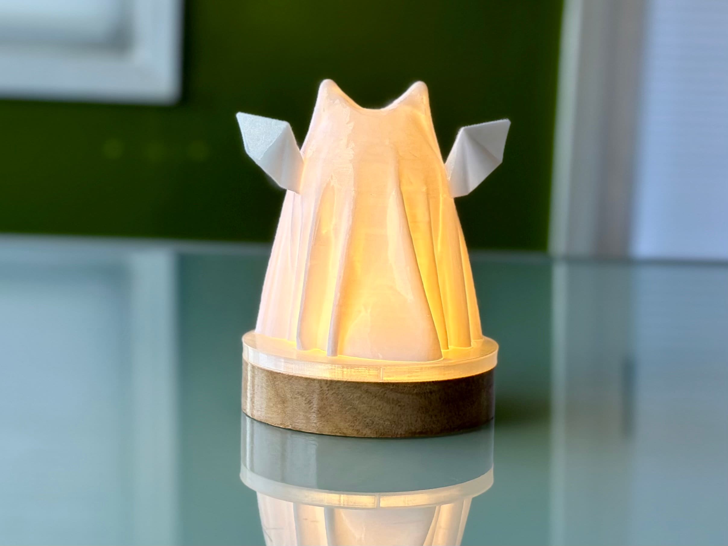 Super Adorable Cat Bat Sheet Ghost LED Light - Free Shipping! -- Ghost Art , Ghost Decor , Cute Gift , Spooky Decor , Halloween Gift