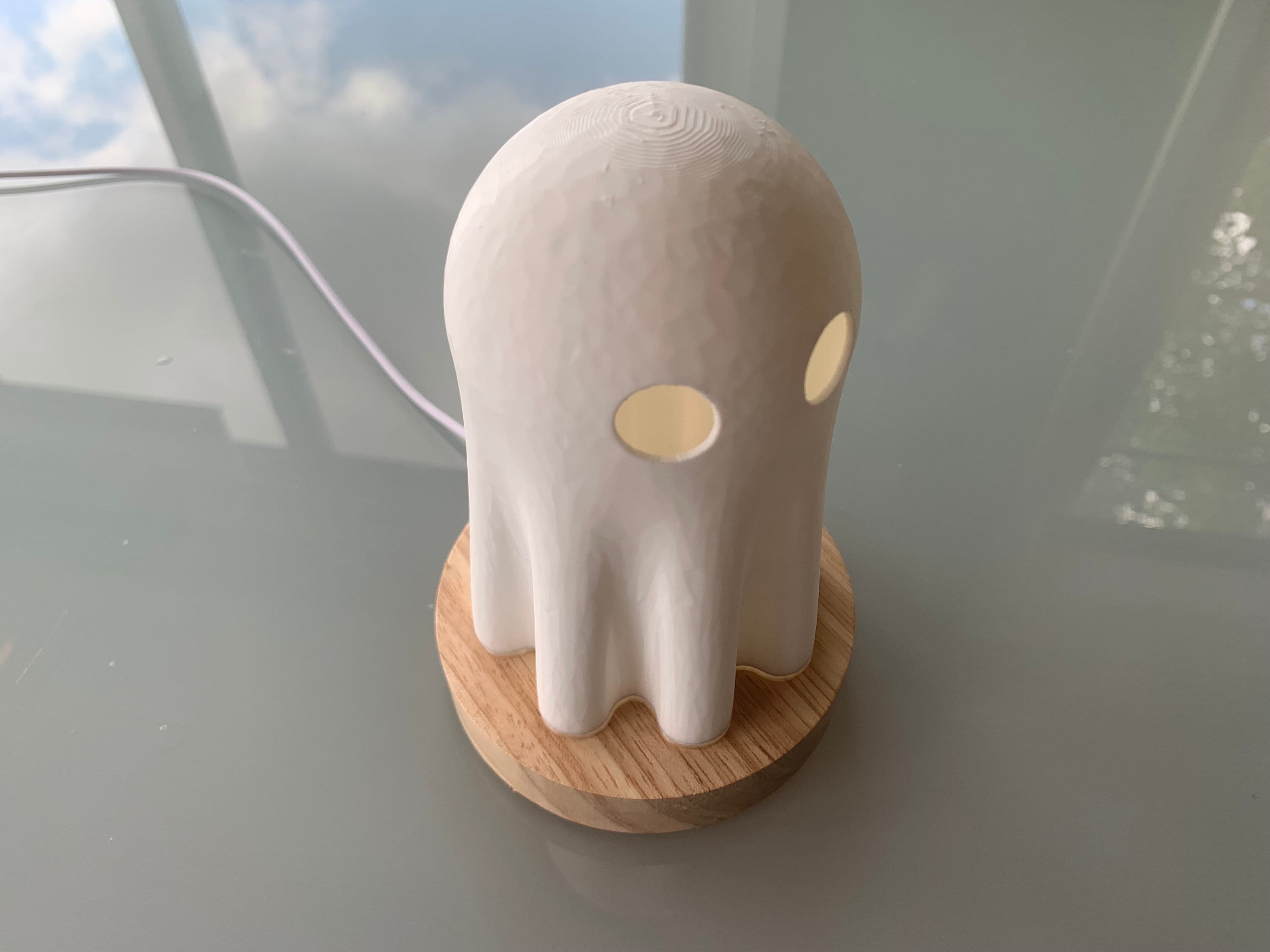 The Original Cutest Sheet Ghost Lamp - LED light - Free Shipping! -- Ghost Art , Ghost Decor , Cute Gift , Spooky Decor , Halloween Gift