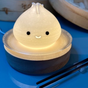 Cute Soup Dumpling plate with Chopsticks LED Lamp