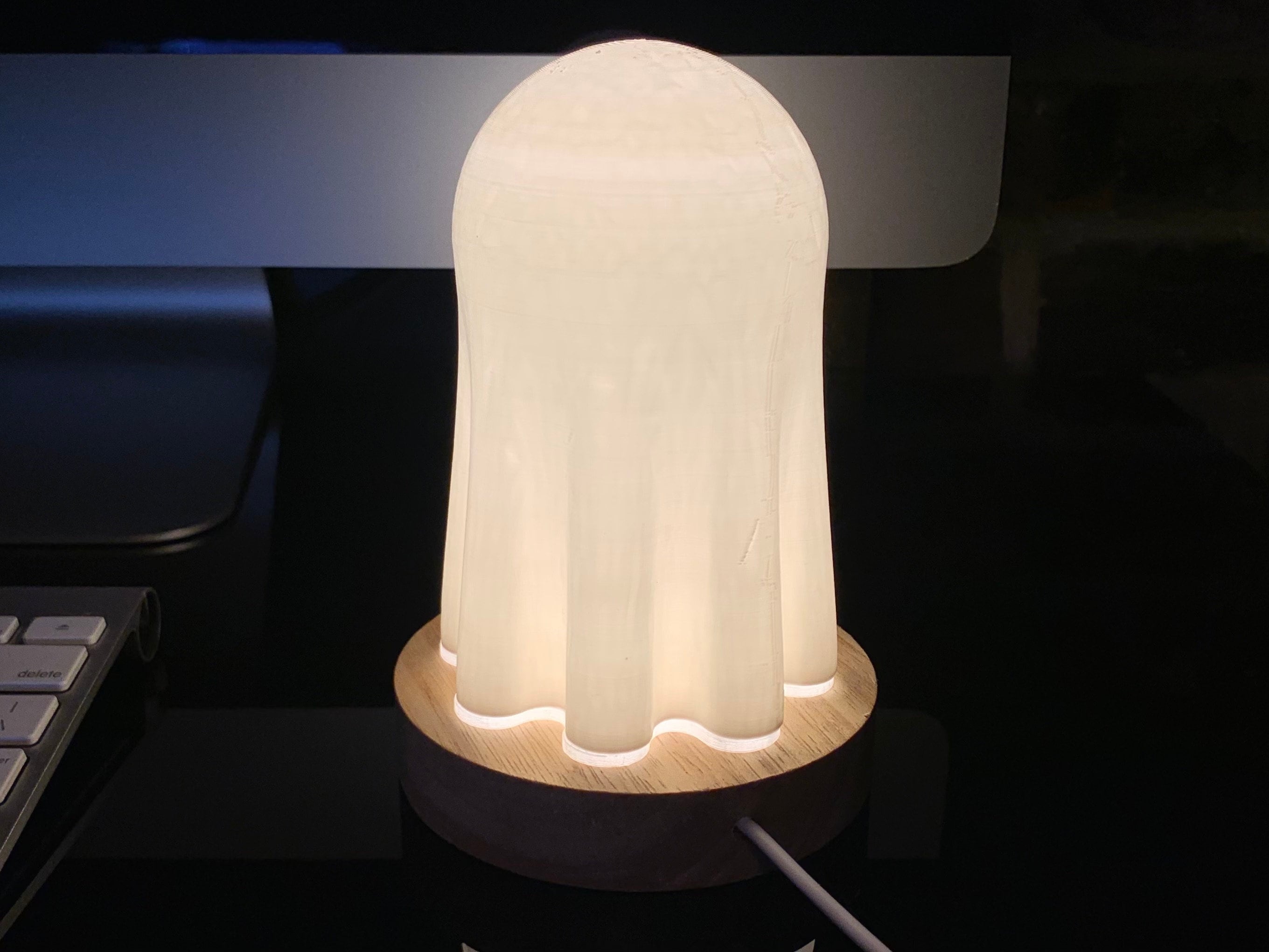 The Original Cutest Sheet Ghost Lamp - LED light - Free Shipping! -- Ghost Art , Ghost Decor , Cute Gift , Spooky Decor , Halloween Gift