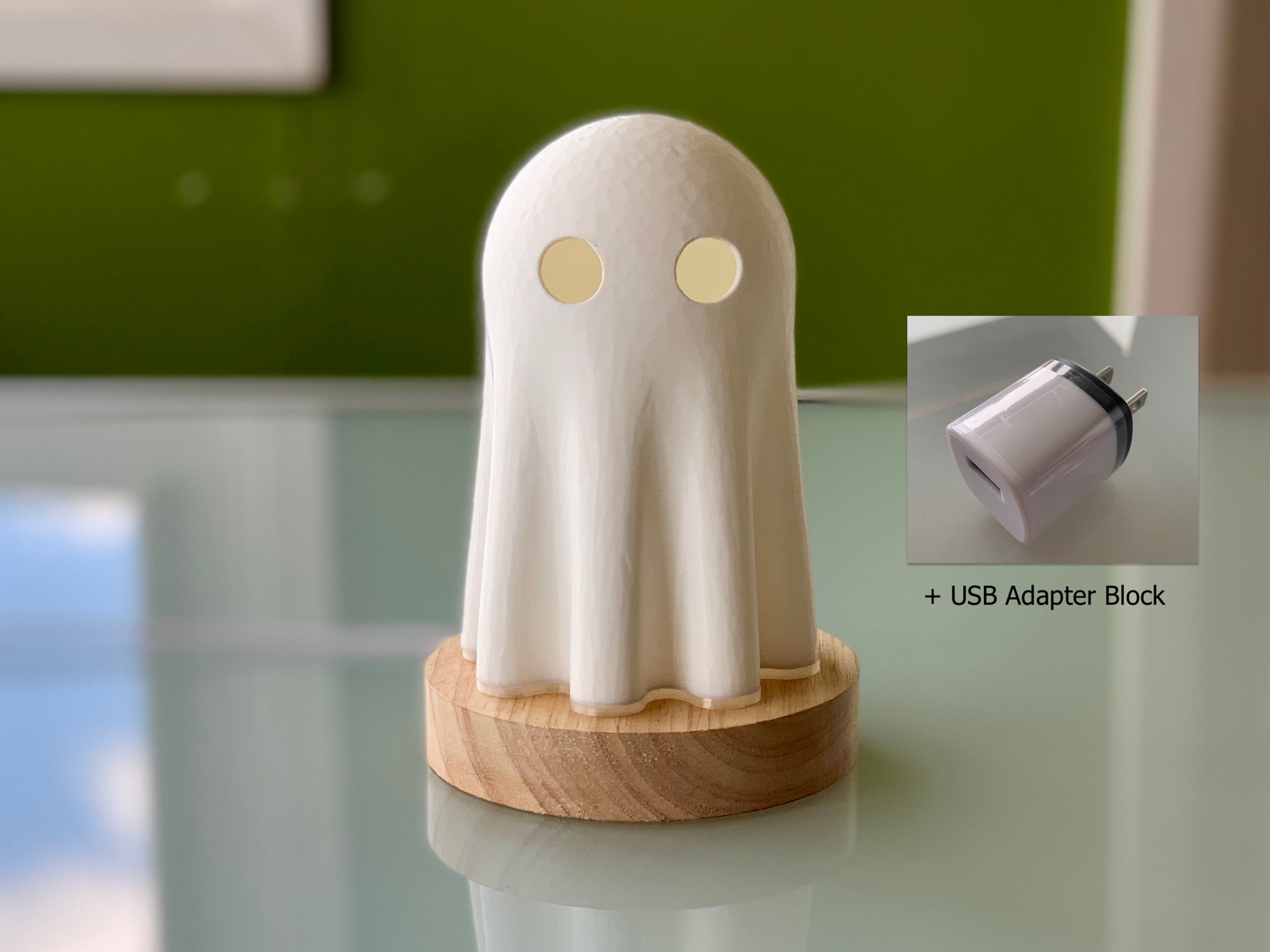 The Original Cutest Sheet Ghost Lamp - LED light - Free Shipping! -- Ghost Art , Ghost Decor , Cute Gift , Spooky Decor , Halloween Gift