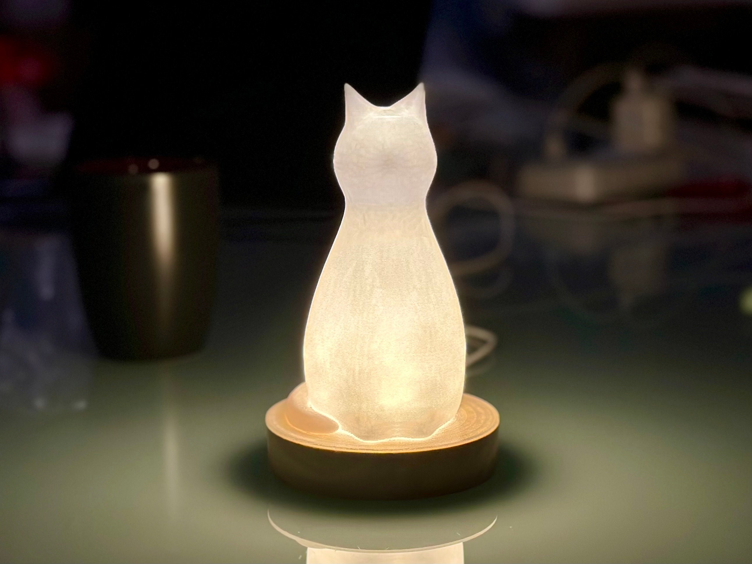 Cat Figurine Lamp - Etsy