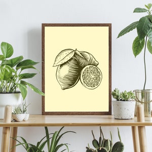 Kitchen Fruit Wall Print, Digital Download Print, Wall Decor, Large Printable Art, Downloadable Print