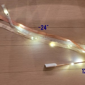 Wedding Ribbon Wands with Lights and Bells Sparkler Alternative, Wedding Exit Sendoff, Reception Entrance, Firefly Twinkles image 5