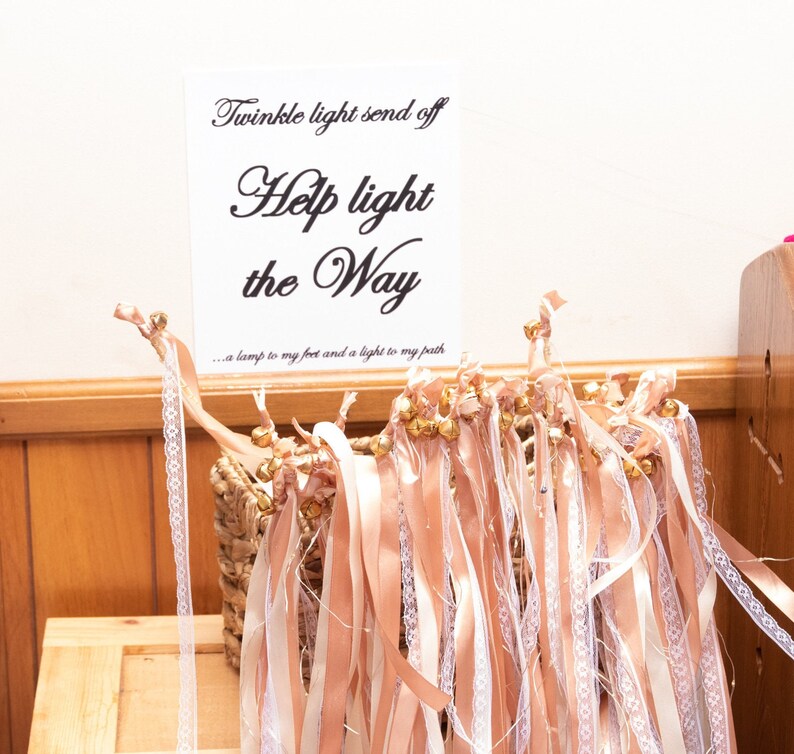 Wedding Ribbon Wands With Lights for Wedding Exit Sendoff or Etsy