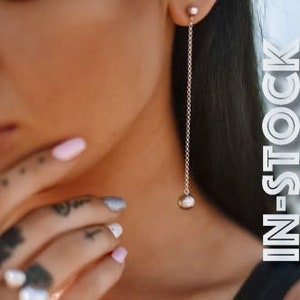 925 Sterling Silver Drop and Dangle Earrings Statement Jewelry Drop and Dangle Silver Earrings for Girls Minimalist  Casual Earrings