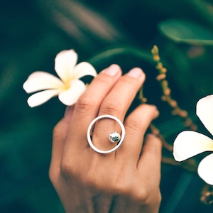 MOON ring Big Ring Open Ring Verklaring Ring Statement Sieraden Big Circle Ring Funky Ring Verklaring Zilveren Ring Unieke Zilveren Ring