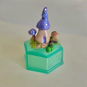 Fairy garden trinket box, mushroom jewelry box, fairy garden resin trinket dish, ring holder, jewelry tray dish, mushroom trinket tray