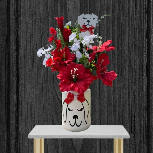 Dog Flower Arrangement Etsy