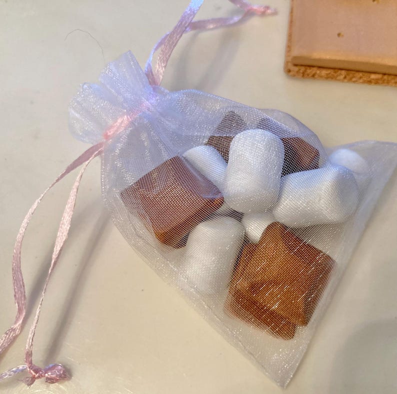 S'mores tic tac toe polymer clay board, centerpiece, food, board game, coffee table decor, birthday gifts for her, bonfire, chocolate image 5